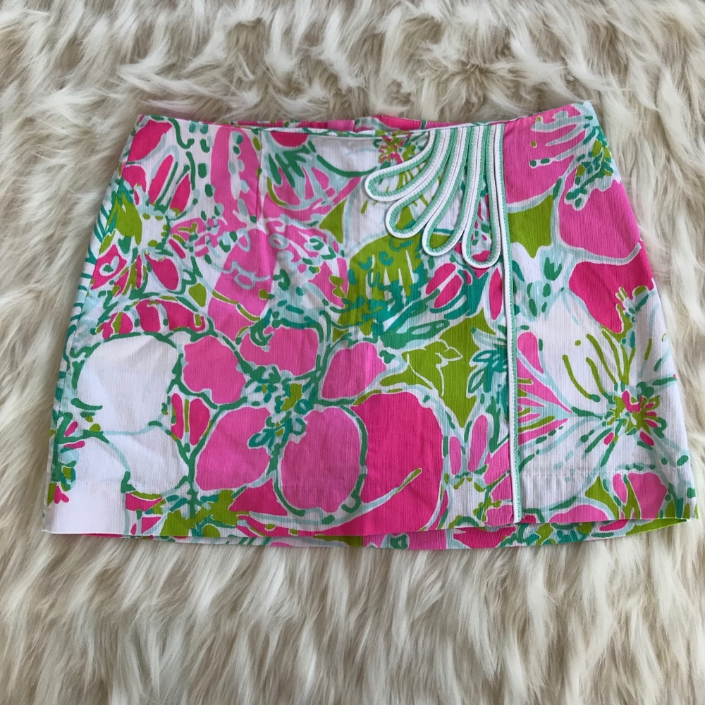 Lilly Pulitzer Pink & Green Skort Size 6